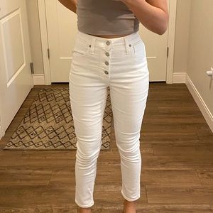 Madewell Curvy High Rise White Jeans